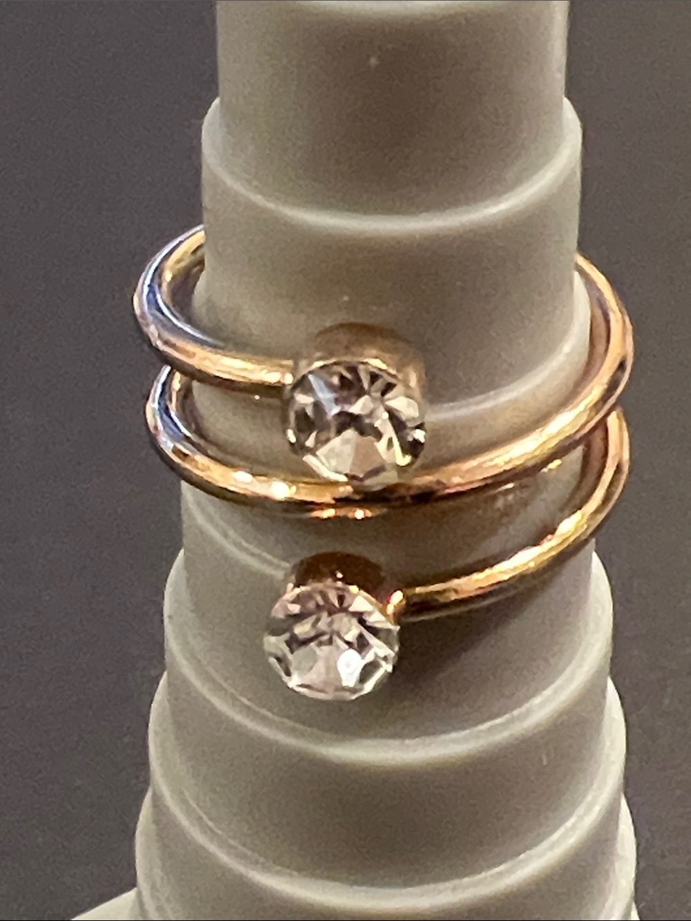 🐿️ all jewelry with a squirrel is 5 for $20. 
Gold-Tone Double Crystal Wrap Ring